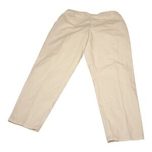 C J Banks Women’s 16W (35x29 1/4") White Cotton 5 Pocket High Waisted Pants VTG